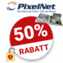 50% PixelNet Gutschein