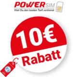 10€ Power SIM Rabatt – Auf ausgewählte Allnet Flats