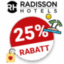 25% Radisson Hotels Gutschein