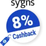 8% Sygns Cashback – AUF ALLES