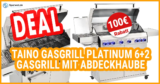 TAINO Gasgrill PLATINUM 6+2, Gasgrill mit Abdeckhaube
