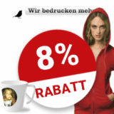 8% Wir bedrucken Mehr Gutschein