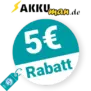 5€ AKKUman Rabatt – Newsletter