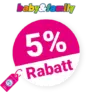 5% baby&family Gutschein – Auf Babyschalen, Kindersitze