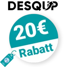 20€ DESQUP Rabatt – Newsletter