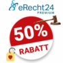 50% eRecht24 Gutschein