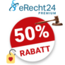 50% eRecht24 Gutschein
