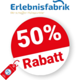 50% Erlebnisfabrik Rabatt – Sale