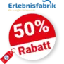 50% Erlebnisfabrik Rabatt – Sale