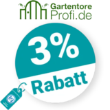 3% Gartentore Profi Rabatt – AUF ALLES