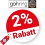 2% goehring Rabatt – Bei Vorkasse
