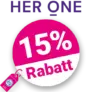 15% HER ONE Gutschein – AUF ALLES