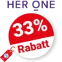 33% HER ONE Rabatt – Im Spar-Abo
