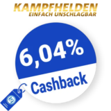 6,04% Kampfhelden Rabatt – Cashback