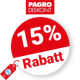 15% PAGRO DISKONT Rabatt – Auf Warnsticker