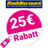 25€ Raddiscount Gutschein – Auf Fahrräder