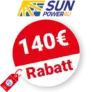 140€ sunpower4u Rabatt – Auf Sun Expert 800-Balkon