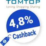 4,8% TOMTOP Rabatt – Cashback