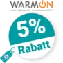 5% Warm-On Rabatt – AUF ALLES