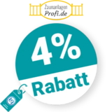 4% Zaunanlagen-Profi Rabatt – AUF ALLES
