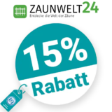 15% Zaunwelt24 Rabatt – AUF ALLES